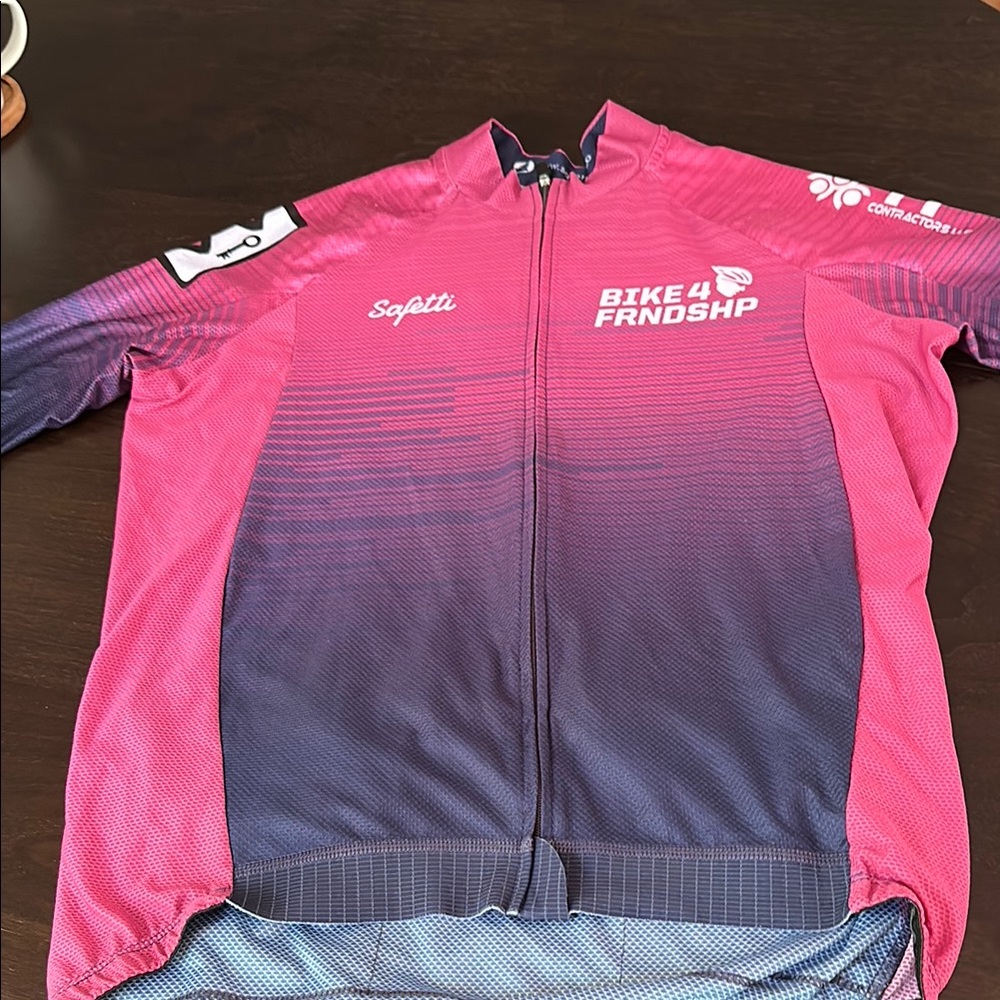 Men's Pink and Purple Cycling Jersey